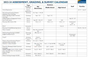 Assessment Calendar