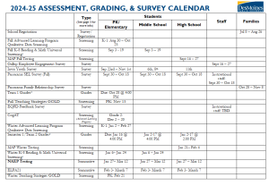 24 25 Assessment Calendar