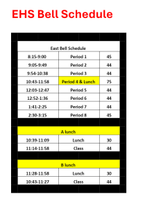 Bell Schedule 24 25